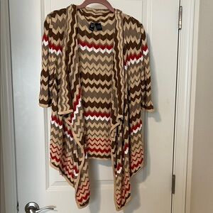 Windsor Large waterfall sweater chevron pattern.